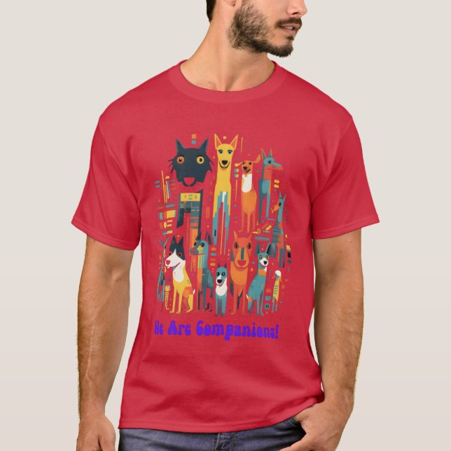 Camiseta Somos Companheiros Felizes Amigos da Família para  (Frente)