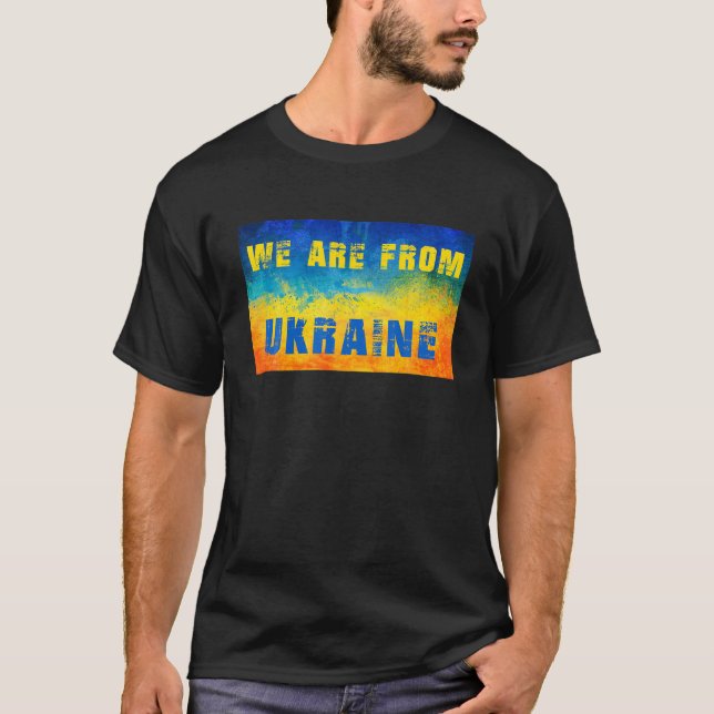 Camiseta Somos Da Ucrânia E Somos Da Ucrânia (Frente)