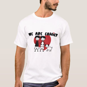 Camiseta Somos Família - Gay temem dois homens e cachorro