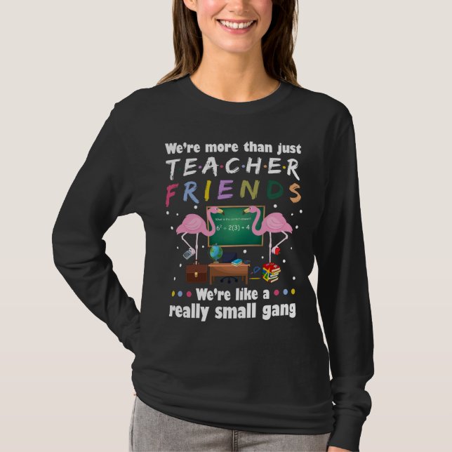 Camiseta somos mais do que amigos professores, flamingo T-S (Frente)