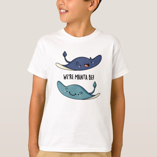 Camiseta Somos Manta, somos Engraçados Manta Ray Pun (Frente)