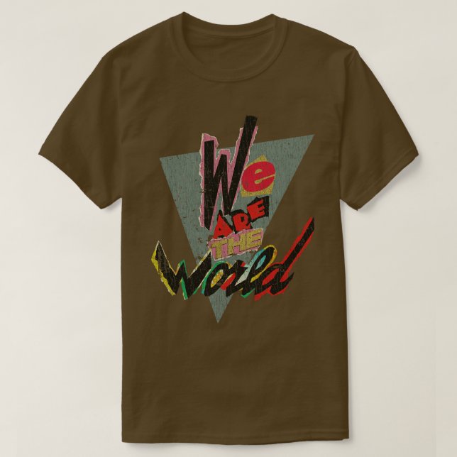 Camiseta Somos o Mundo 1985 (Frente do Design)