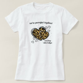 Camiseta Somos puros juntos coração-leopardo