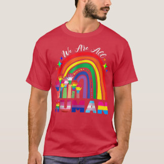 Camiseta Somos Todos Do Mês Do Orgulho Humano Lgbt Gay Flag