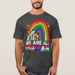 Camiseta Somos todos do Orgulho Humano Ally LGBT Flag Orgul
