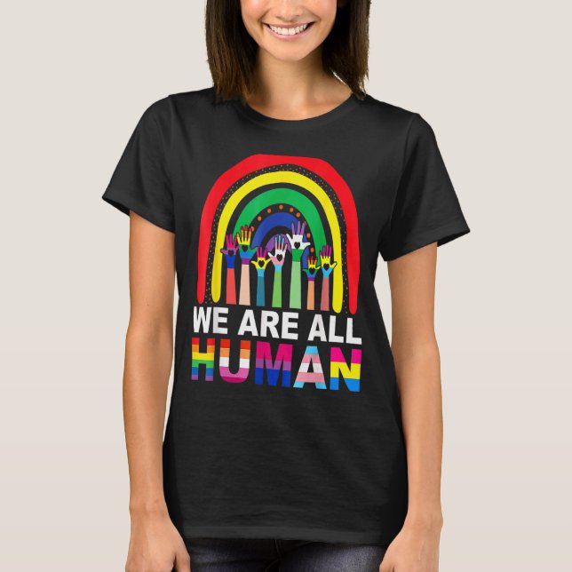 Camiseta Somos Todos Do Orgulho Humano Ally Rainbow Lgbt Fl (Frente)