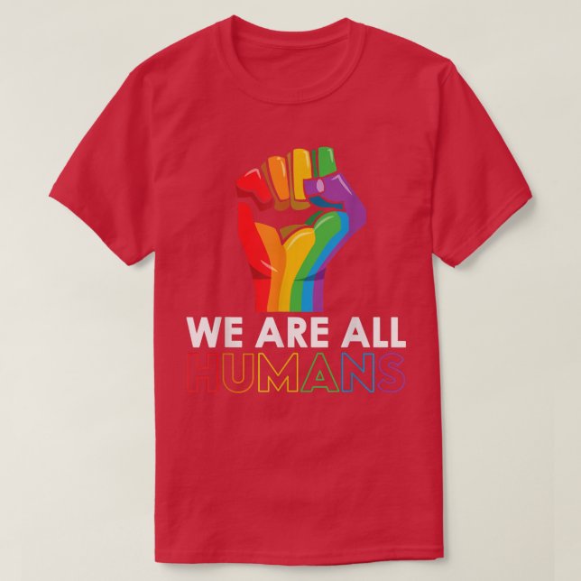 Camiseta Somos Todos Do Orgulho Humano Lgbt Apoiam O Sinali (Frente do Design)