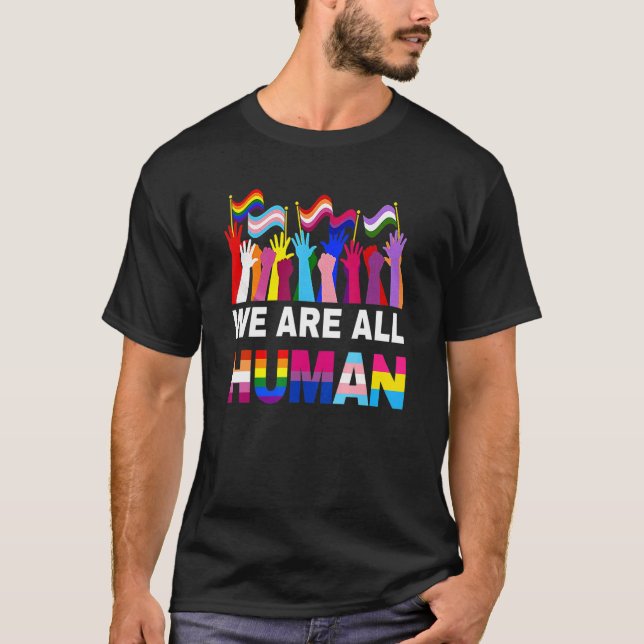 Camiseta Somos Todos Humanos, Lgbtq, Orgulho, Igualdade, Di (Frente)