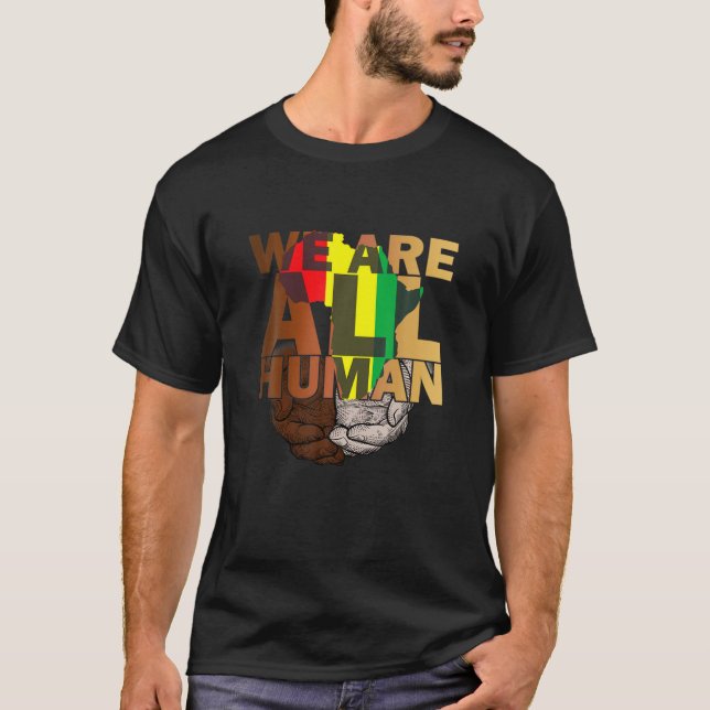 Camiseta Somos Todos Humanos Melanina Negra História Africa (Frente)