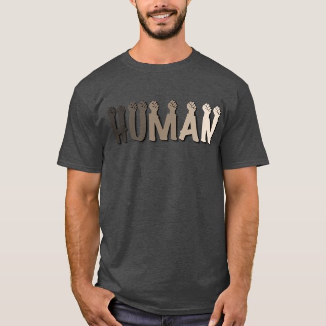 Camiseta Somos todos humanos | uma comunidade global (Frente)