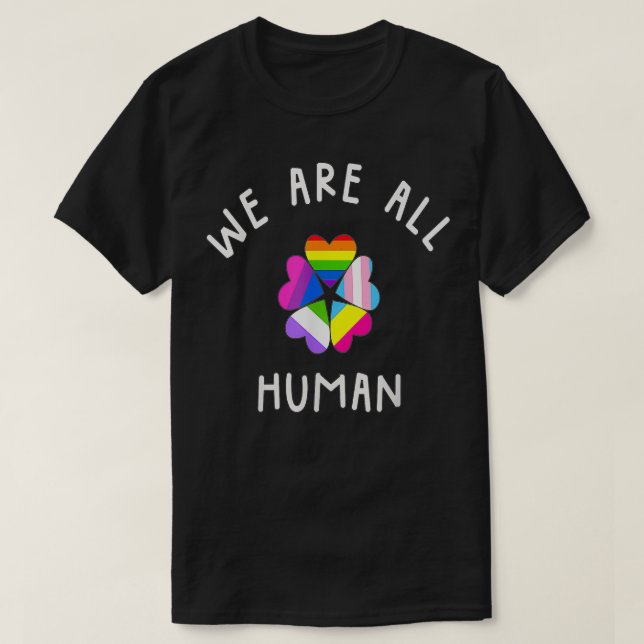 Camiseta Somos Todos LGBTQ Humanos (Frente do Design)