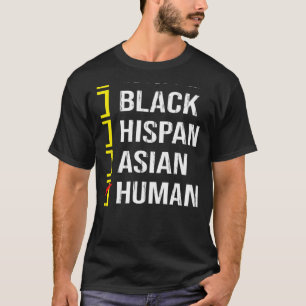 Camiseta Somos todos negros humanos negros brancos hispânic