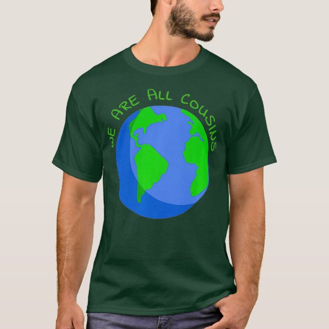 Camiseta Somos Todos Primos Em Todo O Mundo Família Genealó (Frente)