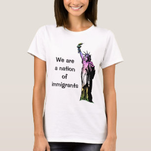 Camiseta Somos uma nação de imigrantes Rainbow Resistist 