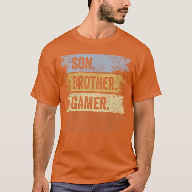 Camiseta Son Brother Gamer Legend Gaming Gifts For Boys Fun (Frente)