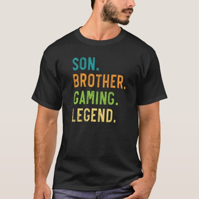 Camiseta Son Brother Gaming Legend Best Bro Ever Brotherhoo (Frente)
