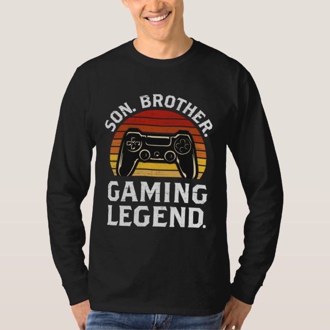 Camiseta Son Brother Gaming Legend Teenage Boy Gaming (Frente)