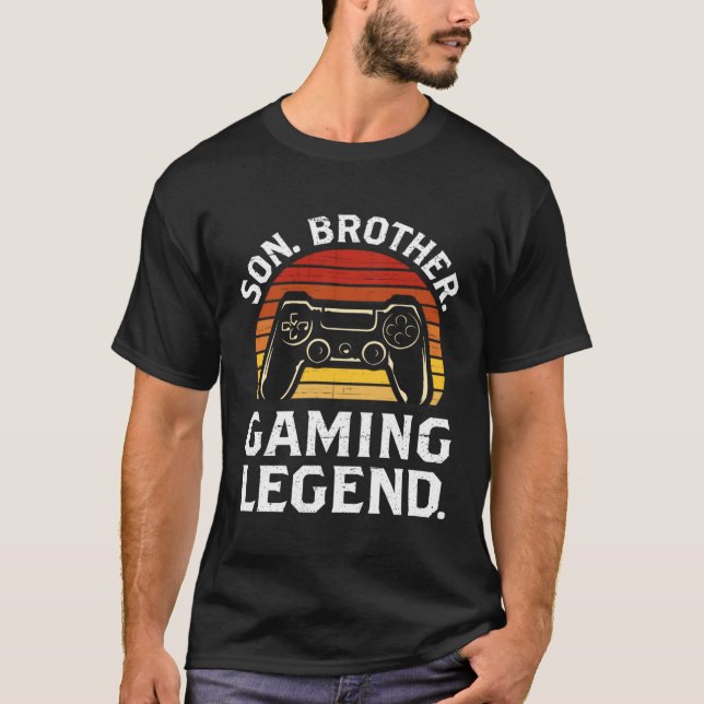 Camiseta Son Brother Gaming Legend Teenage Boy Gaming (Frente)