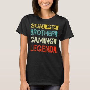 Camiseta Son Brother Gaming Legend Video Gamer Para Meninos