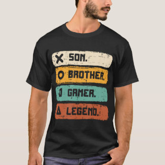 Camiseta Son Brother Video Gamer Legend Gaming Men Garotos