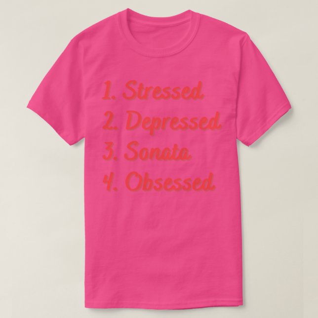 Camiseta Sonata Deprimida em Estresse Obcecada (Frente do Design)