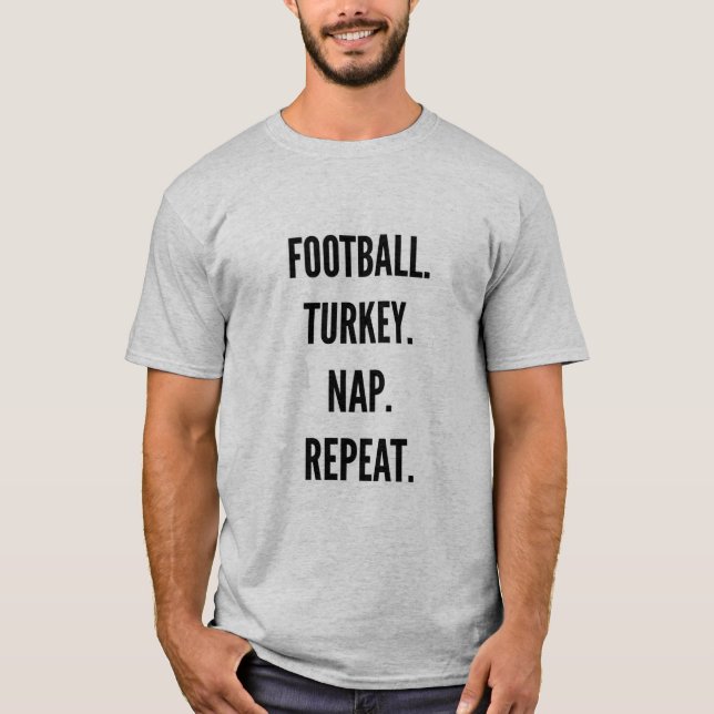 Camiseta Soneca de futebol de ação de graças (Frente)