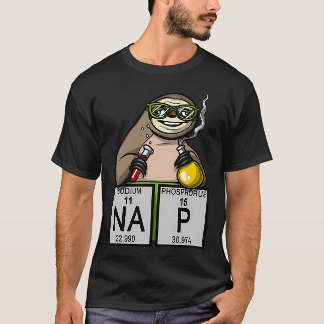 Camiseta Soneca de Química de Preguiça (Frente)