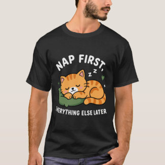 Camiseta Soneca Primeiro, Preocupe-se Depois
