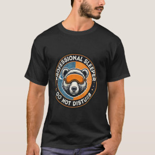 Camiseta Soneca Profissional Não Perturbe Urso Engraçado
