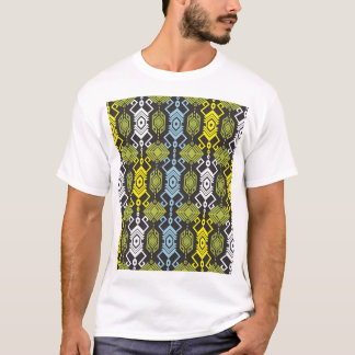 Camiseta Songket Tenun: Motif indonésio Tradicional.