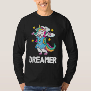 Camiseta Sonhador de Unicórnio Unicórnios Fofos Para Cavalo