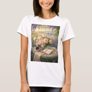 Camiseta Sonhador Floral santuário batido ouro hora luz
