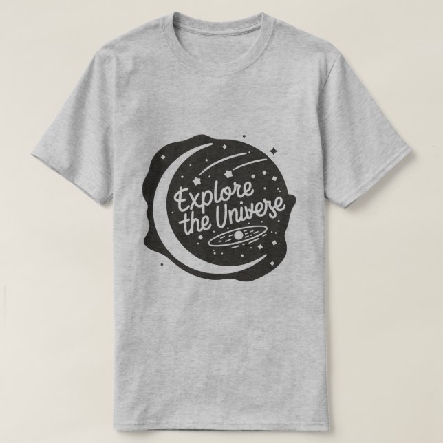 Camiseta Sonhadores do Espaço Explore o Universo (Frente do Design)