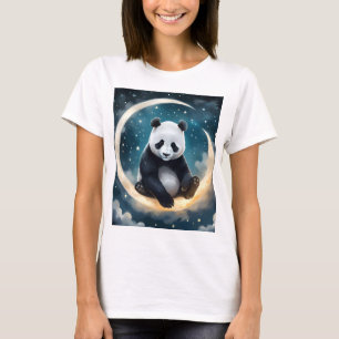 Camiseta Sonhando ao Luar: Serenata Celestial do Panda