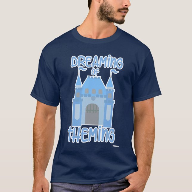 Camiseta Sonhando com o desenho do parque temático engraçad (Frente)
