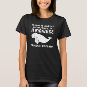 Camiseta sonhando com peixe-boi manatim criatura oceânica