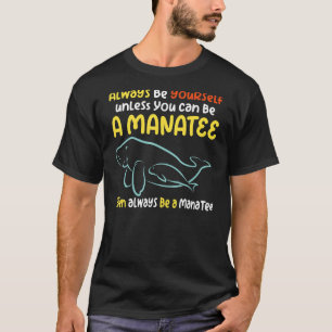 Camiseta sonhando com peixes-boi manatídeos criatura oceâni