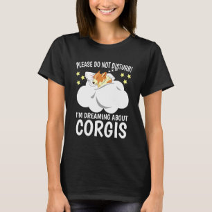 Camiseta Sonhando Com Sonecas De Sono Pj Pijama Corgi