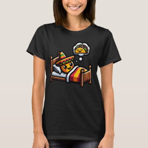 Camiseta Sonhando Tortilla Dormindo Com Taco Comida Mexican