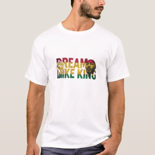 Camiseta Sonhe Como Rei Gráfico Ousado