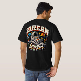 Camiseta Sonhe Grande Astronauta Retro Explorador Espacial