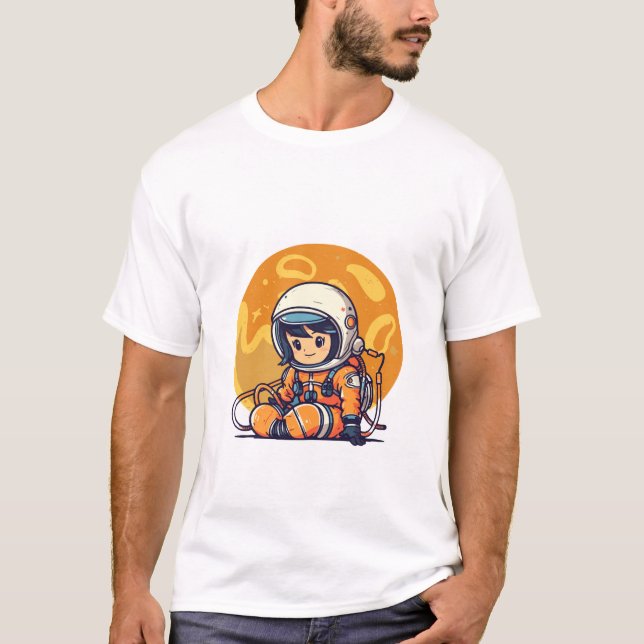 Camiseta Sonhe Grande, Pequeno Astronauta (Frente)
