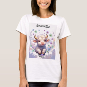 Camiseta Sonhe Grande Touro Tauro Sonhador Fofo Zodíaco