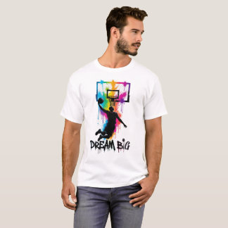 Camiseta Sonhe Grande | Vibrante Enterrada de Basquete Cor