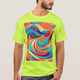 Camiseta Sonho Abstrato Vibrante