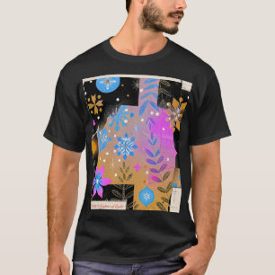 Camiseta Sonho Azul e Dourado Brilhante – Sussurro de Luz