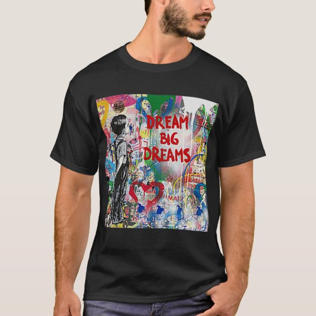 Camiseta Sonho Banksy Grandes Sonhos Ativos (Frente)
