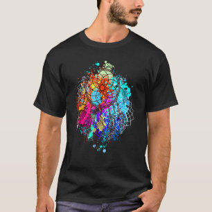 Camiseta Sonho Catcher Penas Nativas Americanas Tribal Drea