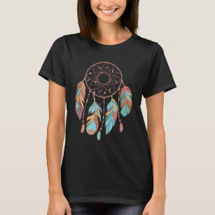 Camiseta Sonho Catcher Penas Nativas Americanas Tribal Drea