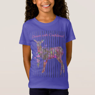 Camiseta Sonho com Confiança Veado e Flores T-Shirt